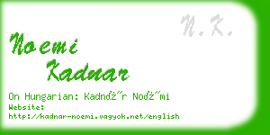 noemi kadnar business card